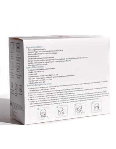 Μάσκα HJR-CN99-02 FFP2 NR Με Βαλβίδα 5τμχ