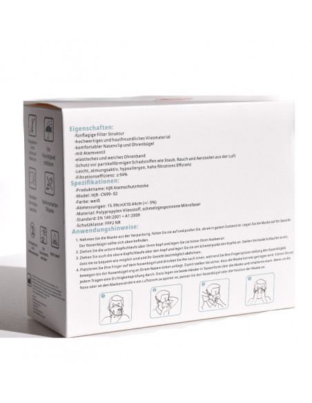 Μάσκα HJR-CN99-02 FFP2 NR Με Βαλβίδα 5τμχ