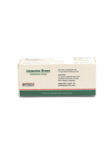 LISSAMINE GREEN LIS100 OPTHALMIC STRIPS ΚΟΥΤΙ...